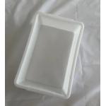 White Thickened Sorting Goods Large Rubber Basin Rectangular Supermarket Plastic White Basin for sale