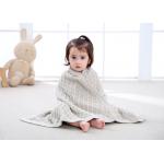 Knitted Personalized Cotton Baby Blankets , Customized Oblong Unique Baby Bedding Sets for sale