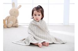 China Knitted Personalized Cotton Baby Blankets , Customized Oblong Unique Baby Bedding Sets supplier