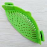 OEM Foldable Silicone Kitchen Colander Strainer for sale