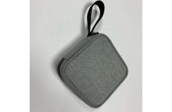 China Artificial Canvas Power Cord Bag 13x13x5cm 0.1kg Nylon Lining supplier