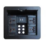 Table Mount Desk Power Outlet , Usb Conference Table Electrical Box 236*190mm for sale