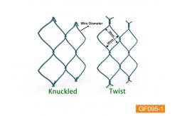 China 75*75mm cyclone wire Diamond Chain Link Fence For Playground supplier