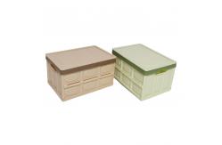 China Sturdy Practical Folding Tote Box , Fashionable Collapsible Crates With Lids supplier