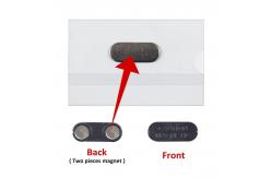 China Magnetic Transparent Plastic Security ID Card Holders For Office ODM supplier