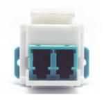 LC PC Duplex OM3 MM FTTH Inner Shutter Flange Adapter for Secure Fiber Optic Networks for sale