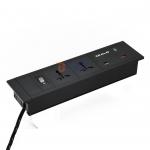 Recessed Tabletop Socket Universal Power Outlets USB A+C Ports 65W Max Output US/EU/AU 16A/13A for sale