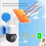 Colorful Night Vision 3MP Solar Powered CCTV Wireless Camera Outdoor IP66 Waterproof Solar WiFi IP PTZ Camera for sale