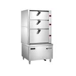 3 Door Electromagnetic Steam Cabinet Commercial Electric Sea Food Steamer for sale