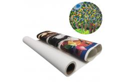 China Waterproof 220gsm Matte Polyester Canvas Roll For Digital Printing supplier