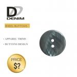 Custom Bulk Shell Buttons 2 - Holes For Classic Natural Black Pearl for sale
