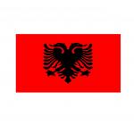 Knitted Polyester Albania Flag 90x150cm Outdoor Canvas Header With Grommets for sale