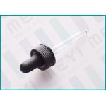 Monprene Bulb Dropper For Glass Dropper Bottles , Black Essential Oil Dropper 