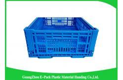 China Light Weight Plastic Folding Storage Boxes , Collapsible Plastic Storage Crates supplier