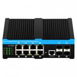 10G Industrial poe switch 8*Gigabit poe port with 4*10G SFP uplink L2 managed Network switch for sale