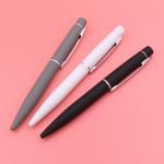 High End Business Metal Twist Ballpoint Pen Soft Coating Pen Barrel Ball Pen Office Supplies for sale