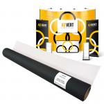 Direct Inkjet Backdrop Textile 260gsm Black Back B1 Flame Retardant Cloth Roll for sale