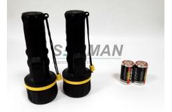 China Water Proof Plastic Rubber 3 Led Torch Marine Boat Flashlight Dry Battery supplier