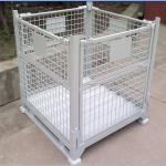 Collapsible Warehouse Stacking Racks Foldable Heavy Duty Metal Pallet Bins