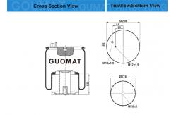 China Replacement Air Suspension Contitech 4885 N1 P02 / 4885N1P02 Cf Gomma 1TS260-20 supplier