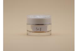 China Transparent Acrylic Cosmetic Containers Not Easily Broken With White Rose ABS Cap supplier