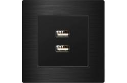 China Home / Villa  USB Charger Socket Tempered Glass / Aluminum Frame supplier