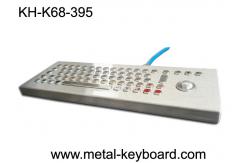 China Desktop Industrial Computer Keyboard Stainless Steel Water Proof With Laser Trackball supplier