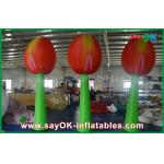 Giant Red Inflatable Double Flower For Stage Decoration With LED Light for sale