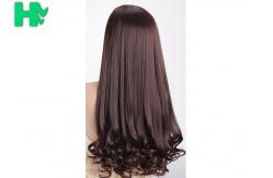 China Graceful Smooth No Smell Loose Wave Long Synthetic Wigs , Synthetic Lace Wigs supplier