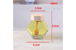 China 100ML Transparent Hexagon Honey Jars Jam Sauce Hex Honey Jars supplier