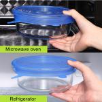 Round And Rectangular Foldable Clear Silicone Stretch Lid For Food Preservation