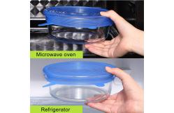 China Round And Rectangular Foldable Clear Silicone Stretch Lid For Food Preservation supplier
