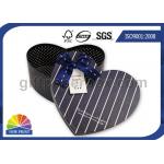 Fancy Heart Shaped Paper Gift Box For Women , Jewellery Packaging Box With Ribbon for sale