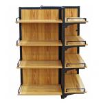 Wooden Bakery Grocery Store Displays Shelf Stand Wood Floor Racks for sale