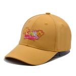 Adjustable 6 Panels Embroidered Baseball Caps 60cm Yellow Color for sale