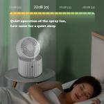 USB Desktop Rechargeable Fan Humidifying Mist Foldable And Portable Cooling Fan for sale