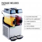 2 Bowl Granita Slush Machine ACC Compressor Double R404a Cocktail for sale