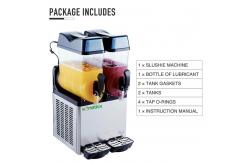 China 2 Bowl Granita Slush Machine ACC Compressor Double R404a Cocktail supplier