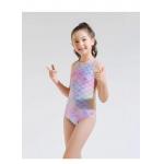 Triangle Conjoined Girls Swim Suits Mermaid Scales Printed Children Swim Clothes for sale