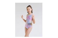 China Triangle Conjoined Girls Swim Suits Mermaid Scales Printed Children Swim Clothes supplier