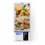 Restaurant Self Service Checkout Kiosk Vertical Wall Hanging With Desktop for sale