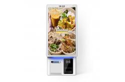 China Restaurant Self Service Checkout Kiosk Vertical Wall Hanging With Desktop supplier