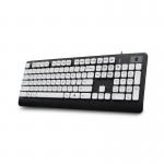 USB Plastic Keyboard With Fingerprint Reader Function Keys Multimedia Keys And Numeric Keys