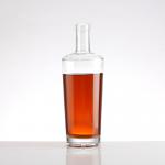 500ml Custom Design Glass Bourbon Whiskey Bottle with Aluminum Plastic PP Collar Cap for sale