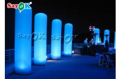 China Customized White Led Lighting Inflatable Model Pillar For Decoration supplier