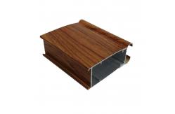 China Elm Wood Grain Transfer Printing T8 Aluminium Door Profiles supplier