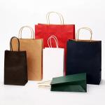 Takeout Packaging Paper Bag Logo Printing Varnishing Kraft Paper Bag TUV for sale