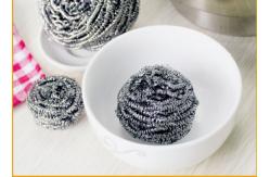China Household Cleaning Metal Scouring Ball Helical Structure Not Easy To Drop Crumbs supplier