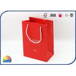 Pantone Color 250gsm Coated Paper Gift Bag Texture Embossing for sale