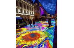 China Customizable RGB Colour Interactive LED Floor with 8PCS W2 X H4 Modules supplier